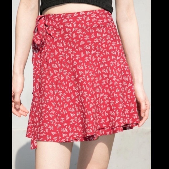 Brandy Melville Skirts John Galt Brandy Melville Red Floral Wrap